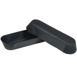 boîte de 1000 caissettes pâtissières en papier silisé n° 88 ovales 105x40x25 mm noir