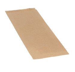 paquet de 1000 sachets à sandwich en papier brun ingraissable 120x340 mm avec soufflets de 40 mm