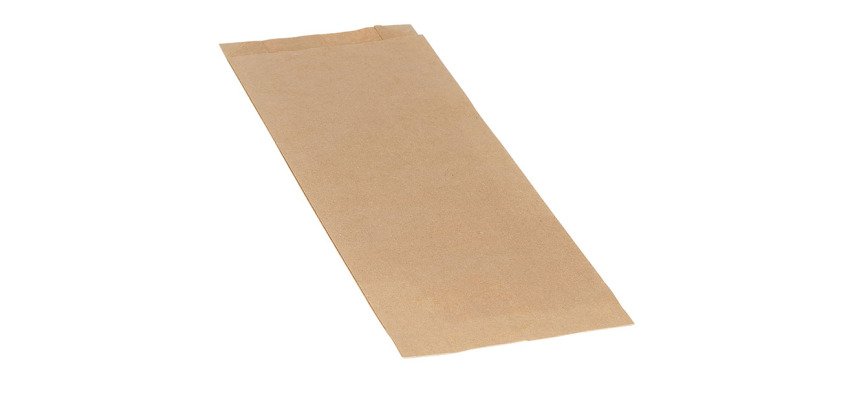 paquet de 1000 sachets à sandwich en papier brun ingraissable 120x340 mm avec soufflets de 40 mm