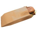 paquet de 1000 sachets à sandwich en papier brun ingraissable 120x310 mm avec soufflets de 40 mm