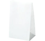 carton de 1000 sacs cabas en papier kraft blanc sans poignées 150 x h 280 mm avec soufflets de 90 mm
