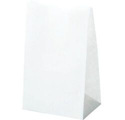 carton de 1000 sacs cabas en papier kraft blanc sans poignées 150 x h 280 mm avec soufflets de 90 mm