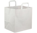 carton de 250 sacs cabas en papier kraft blanc, "traiteur" avec soufflets de 200 mm