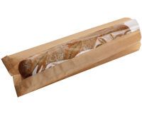 paquet de 1000 sachets à sandwich en papier kraft avec fenêtre en polypropylène 110x310 mm avec soufflets de 40 mm