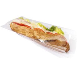 paquet de 1000 sachets à sandwich plats transparents en polypropylène 145x300 mm