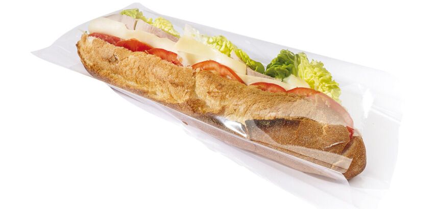 paquet de 1000 sachets à sandwich plats transparents en polypropylène 145x300 mm