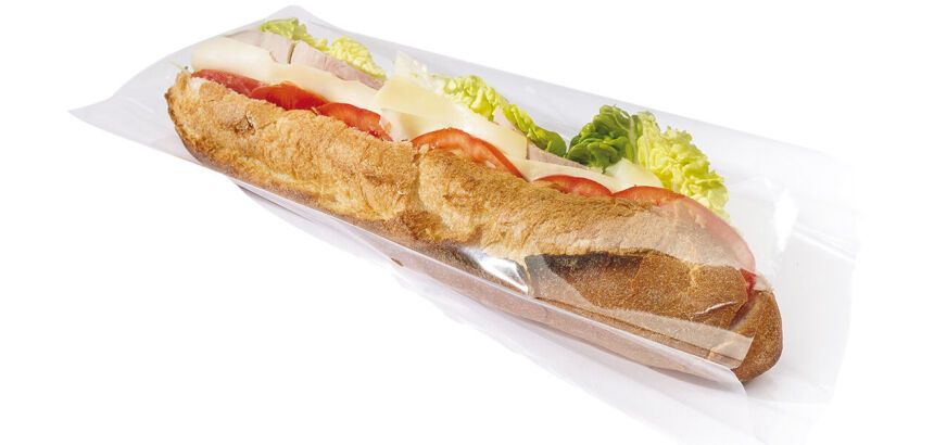 paquet de 1000 sachets à sandwich plats transparents en polypropylène 145x300 mm