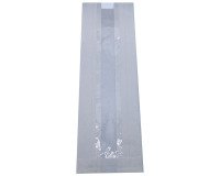 paquet de 1000 sachets à sandwich en papier kraft blanc avec fenêtre en polypropylène 90x310 mm avec soufflets de 65 mm