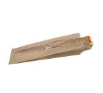 paquet de 1000 sachets à sandwich en papier kraft avec fenêtre en polypropylène 90x350 mm avec soufflets de 65 mm