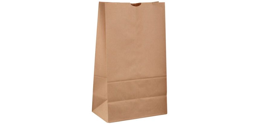 carton de 1000 sacs cabas en papier kraft brun sans poignées 290x180 mm avec soufflets de 120 mm