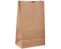 carton de 1000 sacs cabas en papier kraft brun sans poignées 240x120 mm avec soufflets de 80 mm