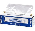 rouleau de film aluminium de 200m  en boîte distributrice, largeur 44 cm