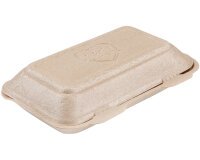 Carton 360 (4 sachets de 90) boîtes kebab en PPE avec couvercle articulé 24,3 X 15,4 hauteur 6,6 cm