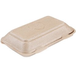 Carton 360 (4 sachets de 90) boîtes kebab en PPE avec couvercle articulé 24,3 X 15,4 hauteur 6,6 cm