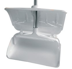 pelle basculante avec capot de fermeture et peigne intégré blanc