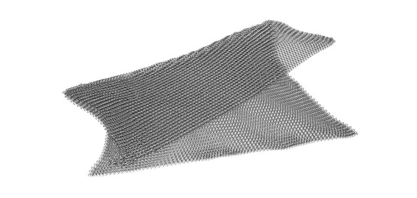tampon de nettoyage en maille d'inox 29x29cm