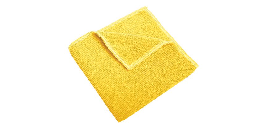lot de 10 microfibres recyclées 38x36 cm jaune