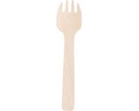 paquet de 100 mini fourchettes en bois 10,5 cm