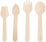paquet de 100 mini cuillères en bois 9,5 cm