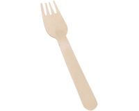 paquet de 100 fourchettes en bois 16 cm