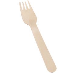 paquet de 100 fourchettes en bois 16 cm