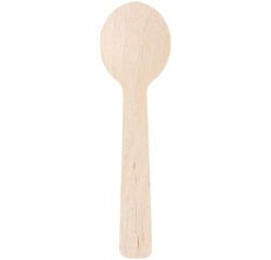 paquet de 100 petites cuillères en bois 10 cm