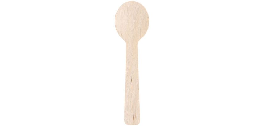 paquet de 100 petites cuillères en bois 10 cm