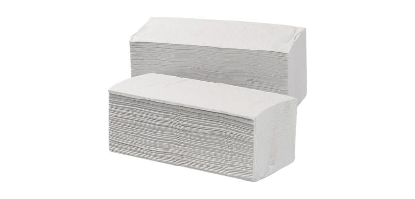 carton de 3750 (25 paquets de 150 feuilles) essuie-mains 2 plis, plié en Z Ecolabel