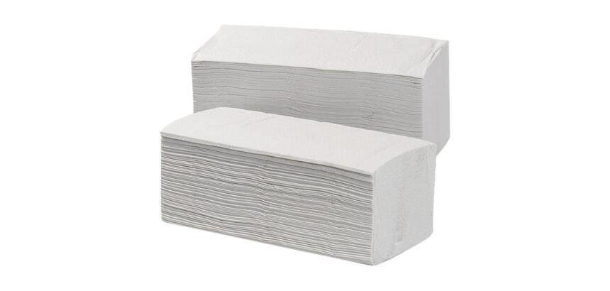 carton de 3750 (25 paquets de 150 feuilles) essuie-mains 2 plis, plié en Z Ecolabel