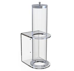 distributeur mural en plexiglass pour gobelets ø 70 mm