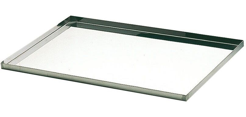 plaque pâtissière inox bords droits GN 1/1 53x32.5 cm