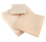 carton de 1200 (24 paquets de 50) serviettes en ouate, 2 plis, 33x33 cm nature kraft brun