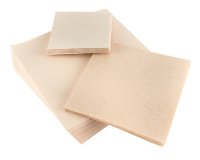 carton de 1200 (24 paquets de 50) serviettes en ouate, 2 plis, 33x33 cm nature kraft brun