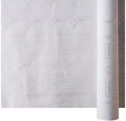 rouleau de nappe en papier damassé blanc 118 cm 100 mètres