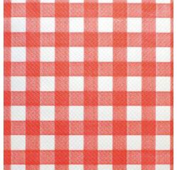 carton de 500 sets de table en papier gaufré 40x30 cm décor carreaux rouges et blancs