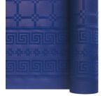 rouleau de nappe en papier damassé de 25 mètres - largeur 1,20 m, bleu marine