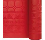 rouleau de nappe en papier damassé de 25 mètres - largeur 1,20 m, rouge