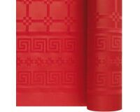 rouleau de nappe en papier damassé de 25 mètres - largeur 1,20 m, rouge