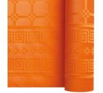 rouleau de nappe en papier damassé de 25 mètres - largeur 1,20 m, mandarine