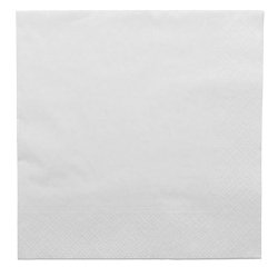 carton de 3200 (16 paquets de 200) serviettes en papier ouate 30x30 cm, 2 plis blanc
