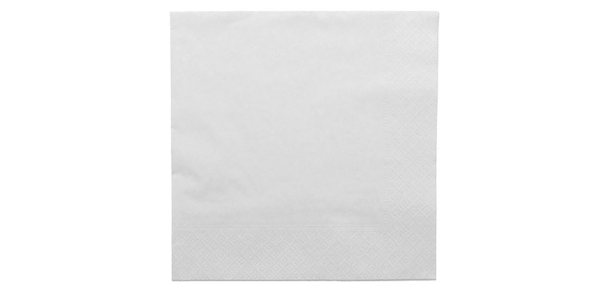 carton de 3200 (16 paquets de 200) serviettes en papier ouate 30x30 cm, 2 plis blanc
