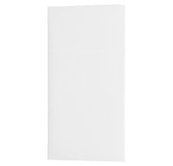 paquet de 50 serviettes pochettes pliées en non tissé, 40x40 cm format plié 10x20 cm blanc