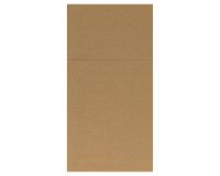 carton de 500 (10 sachets de 50) serviettes pochettes pliées, 40x40 cm format plié 10x20 cmm caramel