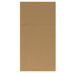 carton de 500 (10 sachets de 50) serviettes pochettes pliées, 40x40 cm format plié 10x20 cmm caramel