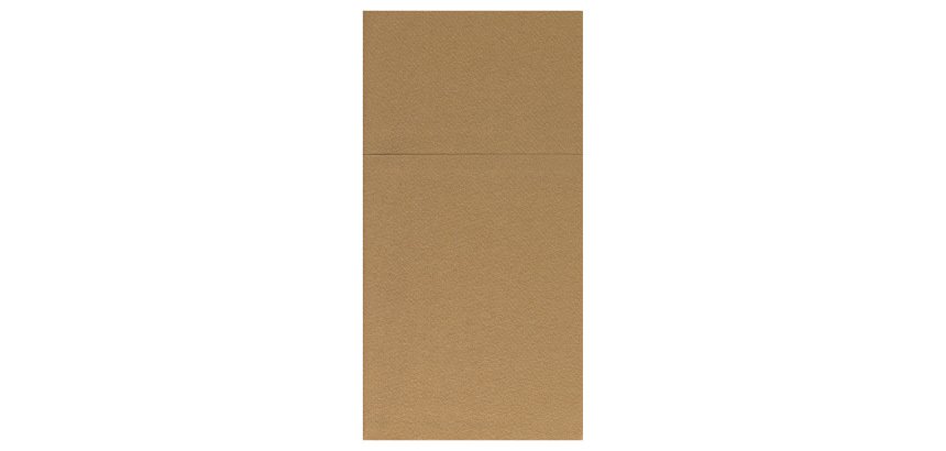 carton de 500 (10 sachets de 50) serviettes pochettes pliées, 40x40 cm format plié 10x20 cmm caramel