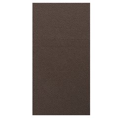 carton de 500 (10 sachets de 50) serviettes pochettes pliées, 40x40 cm format plié 10x20 cmm chocolat