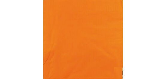 carton de 1200 (24 paquets de 50) serviettes en papier ouate 2 plis, 33x33 cm, mandarine