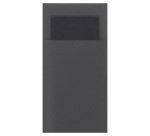 carton de 200 (4 sachets de 50) pochettes carbone 11x23 cm avec serviette pliée 30x39 cm noir