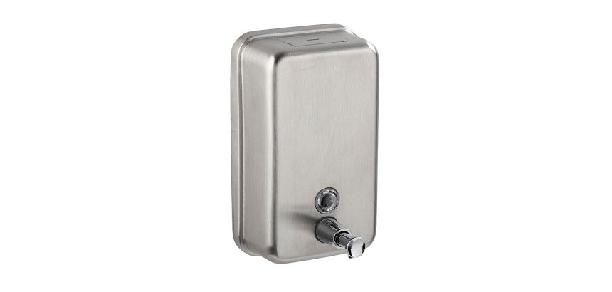 distributeur inox de savon 12,2x6,6x20,2 1l