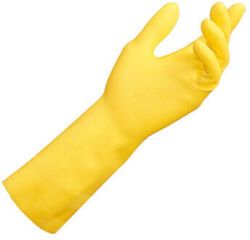 gants latex jaune 30 cm taille 7